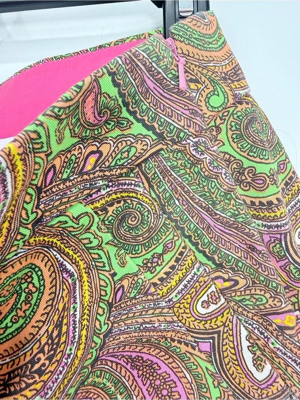 J. Crew Factory Orange Green Paisley Print Preppy Shorts